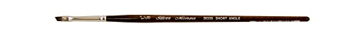 Silver Brush Limited Monza Short Angle Oil Paintbrush, Size 1/8 Inch - size: 1/8-Inch