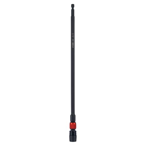 Klein Tools 31089 12-Inch Dual-Lock Extension, 1/4-Inch Hex Shank Impact Bit Holder, Quick-Release Locking Mechanism with Secondary Twist Lock, Compatible with Impact Drivers and Drills - size: 12-Inch