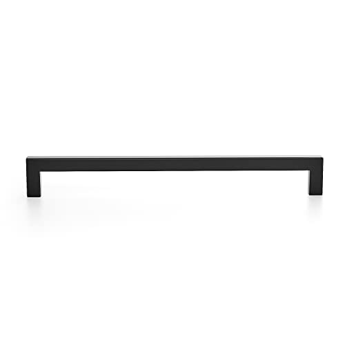 Ravinte Matte Black Cabinet Handles Square Pulls 10 Inch 3 Pack - size: 10-1/2 Inch (10 Inch Hole Center)