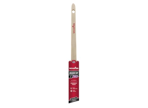 Wooster Silver Tip 1 in. W Angle Polyester Blend Trim Paint Brush