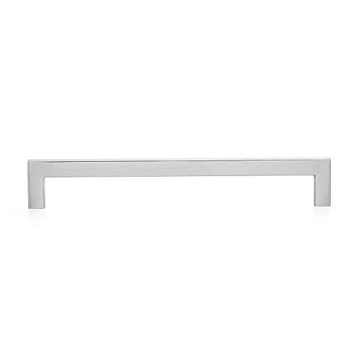 Ravinte Brushed Nickel Square Cabinet Handles & Pulls 8-4/5 Inch 10 Pack - size: 9-1/4 in (8-4/5 in Hole Center)