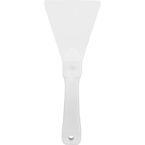 SPARTA Polypropylene Scraper Tool Food Safe Scraper for Removing Caked-On Residue in Commercial Kitchens, Plastic, 7.82 x 3 Inches, White - color: White