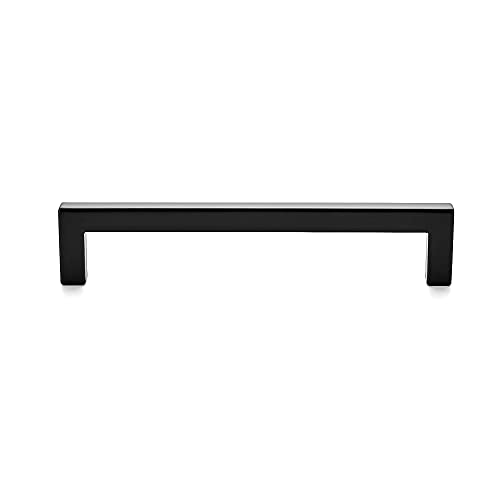 Ravinte Matte Black Cabinet Handles Slim Cabinet Pulls, 5 Inch CC, 40 Pack - color: Black