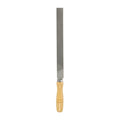 HARFINGTON Flat Medium Cut File 10" Double Cut Teeth High Carbon Steel Hand Rasp File with Wood Handle for Metal Wood Deburring Removing - size: 10", style: Medium