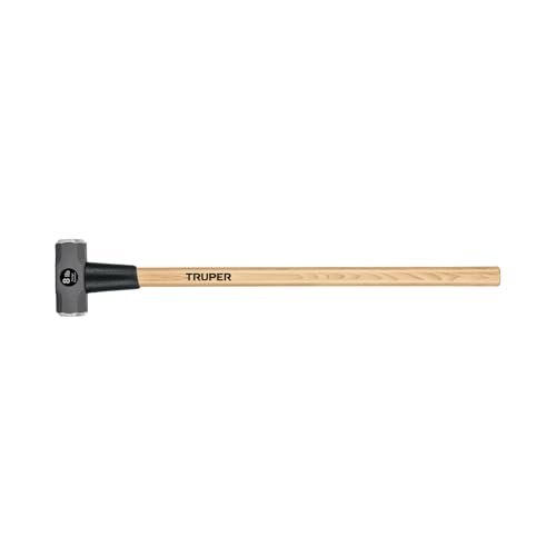 Truper 8 lb Sledge Hammer, 36-Inch American Hickory Wood Handle, Double-Faced Forged Steel Head, Heavy-Duty Demolition and Construction Tool (Model MD-8H / 30918) - size: 8 lb, style: Hickory