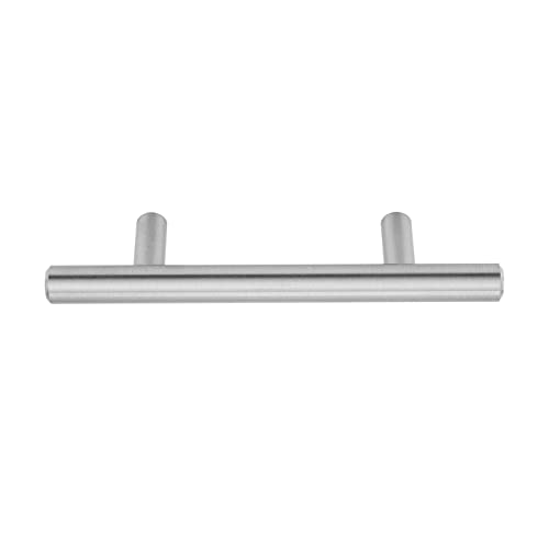 Amazon Basics Euro Bar Cabinet Handles, Drawer Pulls, Kitchen Cabinet Hardware, 5.38-inch Length, 3-inch Hole Center, 1/2-inch Diameter, Satin Nickel, 25-Pack - color: Satin Nickel, size: 5.38 in Length (3 in Hole Center)