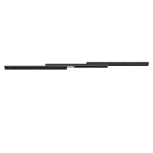VEVOR Undermount Heavy Duty Drawer Slides, 16 24 32 40 Inch 260 lb Load Capacity Full Extension Ball Bearing Under Stair Cabinet Rails, Bottom Stair Cabinet Glides Track Runners(32inch, Black) - size: 32 Inch