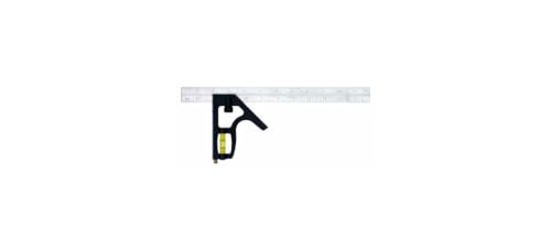 Johnson Level & Tool 400EM-S Heavy Duty Professional Inch/Metric Metal Combination Square, 12", Silver, 1 Square - style: 420EM Inch/Metric Metal