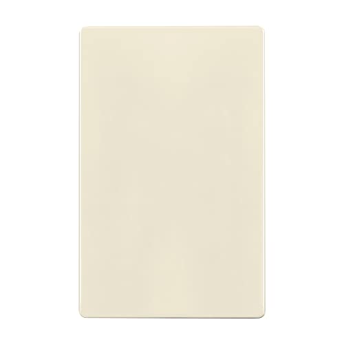 ENERLITES Screwless Blank Outlet Covers Wall Plate, 1 Pack, Light Almond - color: Light Almond, size: Screwless