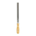 HARFINGTON Flat Medium Cut File 8" Double Cut Teeth High Carbon Steel Hand Rasp File with Wood Handle for Metal Wood Deburring Removing - size: 8", style: Medium
