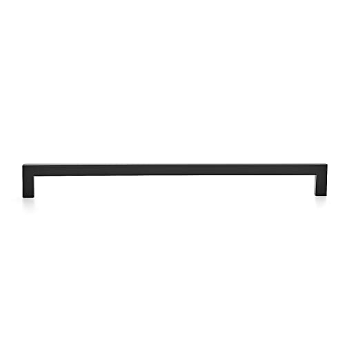 Ravinte Matte Black Cabinet Handles Square Pulls 12-3/5 Inch 3 Pack - size: 13 Inch (12-3/5 Inch Hole Center)