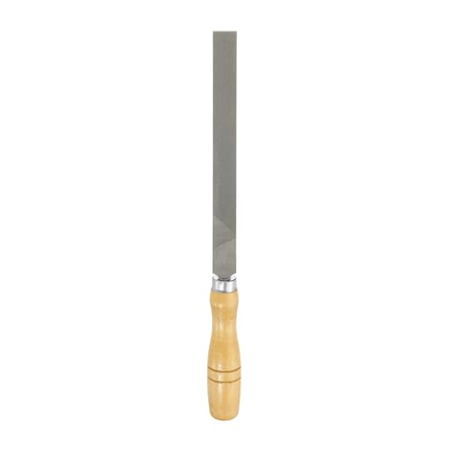HARFINGTON Flat Coarse Cut File 8" Double Cut Teeth High Carbon Steel Hand Rasp File with Wood Handle for Metal Wood Deburring Removing - size: 8", style: Coarse