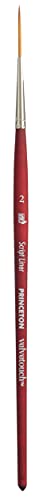 Princeton Velvetouch Script Liner Brush, Synthetic, Short Handle, Size 2, 1 Count - size: Size 2