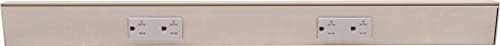 Task Lighting TR Series Angle Power Strip, 24 inch, 2 Dual Receptacles, Satin Nickel - color: Satin Nickel, size: 24 Inch