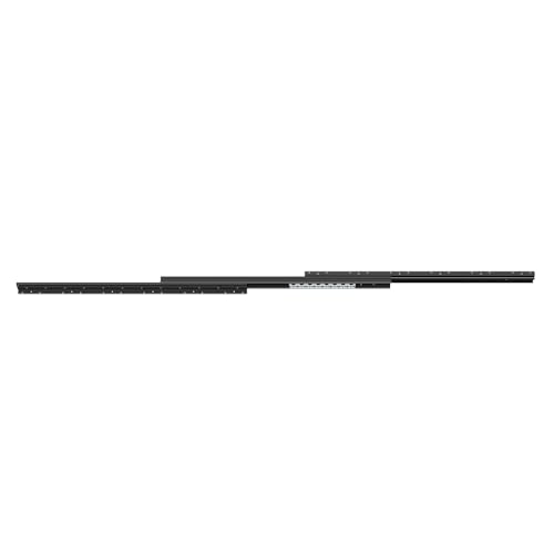 VEVOR Undermount Heavy Duty Drawer Slides, 16 24 32 40 Inch 260 lb Load Capacity Full Extension Ball Bearing Under Stair Cabinet Rails, Bottom Stair Cabinet Glides Track Runners(40inch, Black) - size: 40 Inch