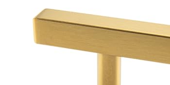 Goldenwarm 10 Pack 5 Inch Gold Cabinet Handles Brushed Brass Kitchen Pulls - color: Gold, size: 5 Inch Hole Center