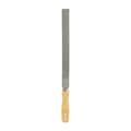 HARFINGTON Flat Medium Cut File 12" Double Cut Teeth High Carbon Steel Hand Rasp File with Wood Handle for Metal Wood Deburring Removing - size: 12", style: Medium