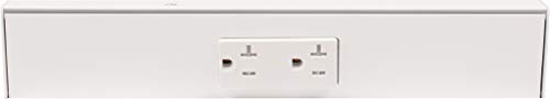 Task Lighting TR Series Angle Power Strip,12 inch, 1 Dual Receptacle, White - color: White, size: 12 Inch