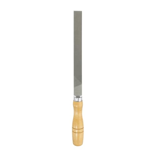 HARFINGTON Flat Thin Cut File 8" Double Cut Teeth High Carbon Steel Hand Rasp File with Wood Handle for Metal Wood Deburring Removing - size: 8", style: Thin
