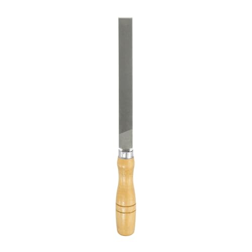 HARFINGTON Flat Thin Cut File 6" Double Cut Teeth High Carbon Steel Hand Rasp File with Wood Handle for Metal Wood Deburring Removing - size: 6", style: Thin