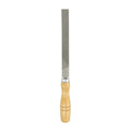 HARFINGTON Flat Medium Cut File 6" Double Cut Teeth High Carbon Steel Hand Rasp File with Wood Handle for Metal Wood Deburring Removing - size: 6", style: Medium