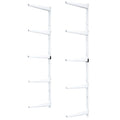 Delta Minimalistic White Shelf Brackets Cycle, Set of 10 Fully Adjustable 12-inch Heavy Duty Shelf Brackets, Holds Up to 800 lbs, Modern Shelf Bracket for Wood Shelves - style: 12" White 5-Tier Heavy Duty Rack
