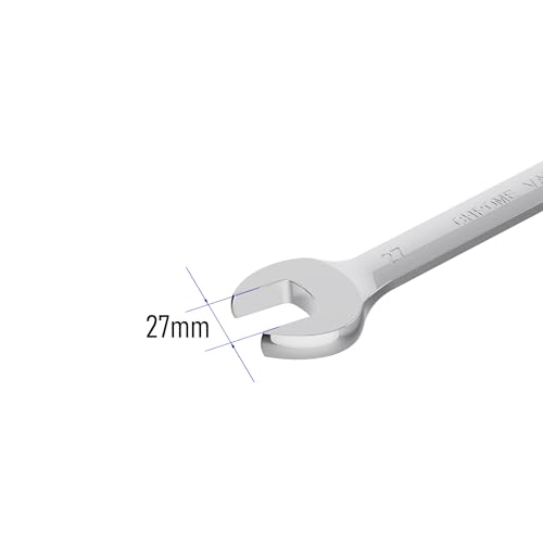 27mm Flex-Head Ratcheting Combination Wrench, 27mm Metric - size: 27mm