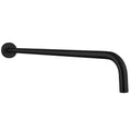 Shower Arm with Flange, 24 Inches Wall Mount Replacement Extension Showerhead Arm For Fixed Shower Head, Matte Black - color: Matte Black, style: 24 Inch