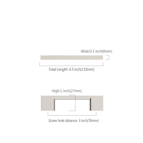 Asidrama 10 Pack 3 Inch(76mm) Brushed Satin Nickel Kitchen Cabinet Handles, Cabinet Pulls Kitchen Cabinet Hardware for Cupboard Drawer Pulls - color: Brushed Satin Nickel, size: 3" Hole Center(76mm), style: 10 Pack