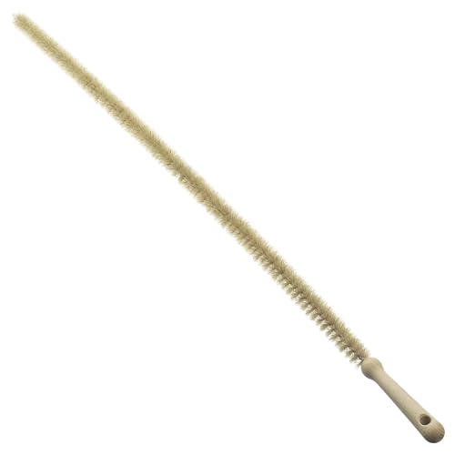 KONEX 45" Dryer Vent Cleaner Brush Flexible Lint Trap Cleaning Tool with Horsehair Bristles - style: Medium-Stiff Natural Bristle