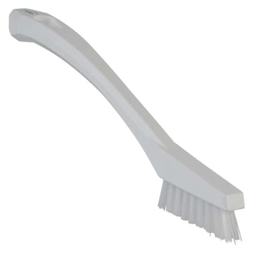 1/2 in W Detail Brush, Stiff, 5 1/2 in L Handle, 2 in L Brush, White, Plastic, 8 in L Overall - 1 Each - color: White