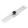 Precision Carbon Steel Sliding Line Ruler Woodworking Parallel Gauge with Slide Stops ABS Knob Deburred Edge Marking Tool for Mechanical Processing