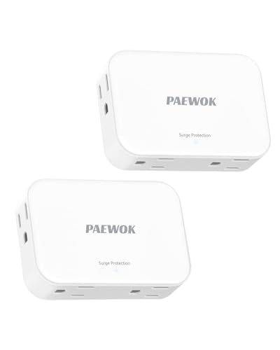 Outlet Extender, 360° Rotating Flat Wall Plug Adapter
