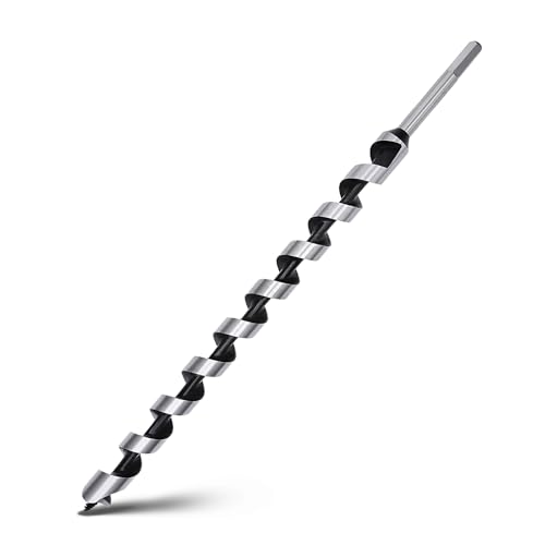 1-1/8 x 23.6 Auger Drill Bit for Wood,28x600mm Hex Shank Ship Auger Bit - size: 1-1/8 in x 23.6 in