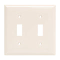 Power Gear, Light Almond, Double Toggle Oversized Wall Plate Cover, 2 Gang, Unbreakable Faceplate, x 4.9” , Screws Included, 44757, 1 Pack - color: Almond, style: Oversized