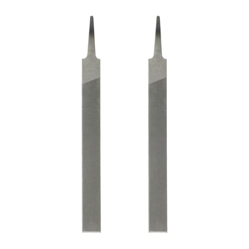 HARFINGTON 2pcs Flat Thin Cut File 6" Double Cut Teeth High Carbon Steel Hand Rasp File without Handle for Metal Wood Deburring Removing - size: 6", style: Thin