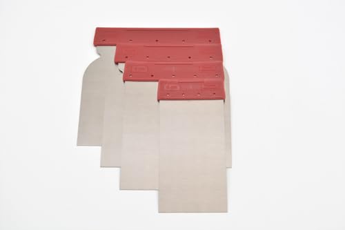 Body Filler Applicator Set 4 Pcs Auto Paint Tools Car Putty Knife Steel Sheet Putty Spreaders Metal Blade Automotive Repair Kit