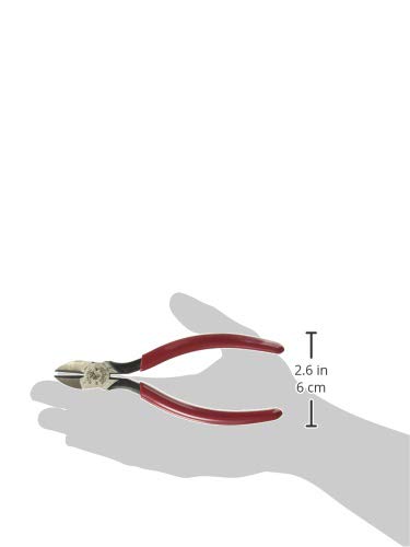 Klein Tools D252-6 Pliers, Diagonal Cutting Pliers with Short Jaws, Beveled Edges, and Hot-Riveted Joint, All-Purpose Use, 6-Inch - size: 6-Inch