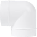 Vent Systems 90 Degree 4" Inch Elbow Duct Pipe Connector - Round Flexible, Rigid PVC Pipe, Tube Ventilation System Adapter - Plastic HVAC Duct Fittings, Dryer Duct Connection, Ducting Joint - size: 4''