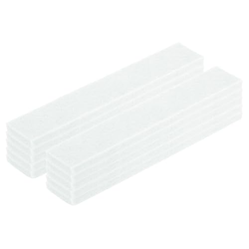 uxcell Felt Strips with Adhesive Backing, 10 Pcs 1" x 6" x 0.2" Anti Scratch Furniture Felt Tapes Self-Stick Pads for Protecting Hardwood Floor, White - color: White