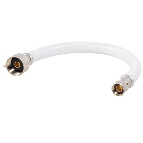 Eastman 9 Inch Flexible Toilet Connector, 7/8 Inch Ballcock x 3/8 Inch Compression Inlet Connection, 48978 - size: 9 in.