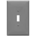 ENERLITES Toggle Light Switch Wall Plate, Gloss Finish, Jumbo Switch Cover, Oversized 1-Gang 5.5" x 3.5", Unbreakable Polycarbonate Thermoplastic, 8811O-GY, Gray - color: Gray, size: Over-Size