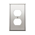 ENERLITES Duplex Receptacle Metal Wall Plate, 1-Gang, Polished Chrome - color: Polished Chrome, size: Standard Size