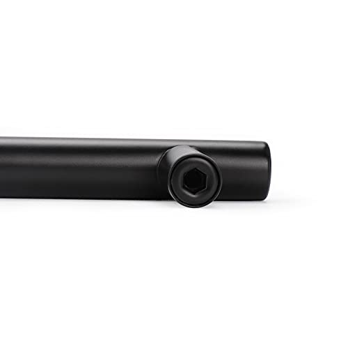 Probrico 5 Pack| Flat Black 3 Inch Center-to-Center Bar Cabinet Pull Modern Cabinet Hardware Kitchen Cabinet T Bar Handles Dresser Pulls, 5 Inch Total Length - color: Black, size: hole center 3"