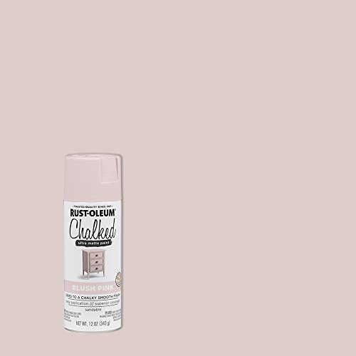 Rust-Oleum Chalked All-in-One Ultra Matte Blush Pink Spray Paint - color: Blush Pink, size: 12 Ounce (Pack of 6)