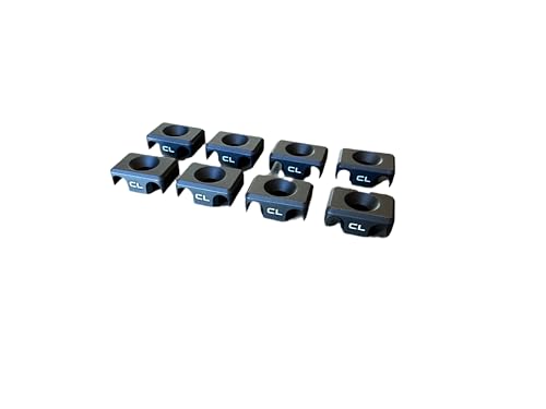 MLOK Cable Management Clips - Wire Control Kit, 6061-T6 Aluminum Wire Guides for Flashlight/Laser Pressure Switches – Anodized, Low Profile – 8 Pack MLOK
