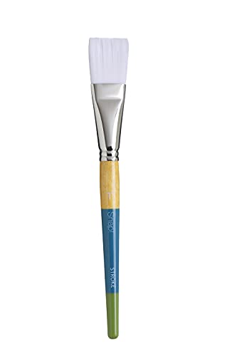 Princeton 9850ST-100 Snap Brush White Taklon Stroke, 1", White - size: Size 1 inch, style: Stroke