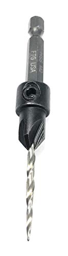 FTG USA #4 (7/64") Adjustable Tapered Wood Countersink Drill Bit - size: #4, style: w/o Depth Stop