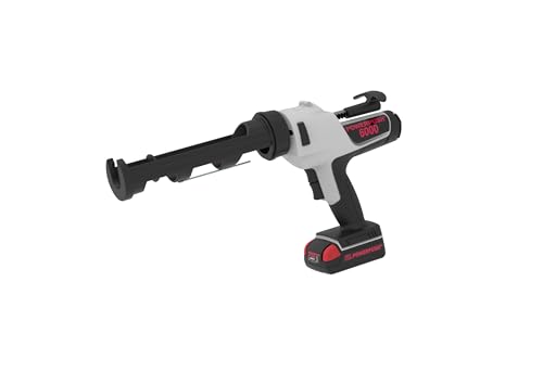 6000 Series Cordless Caulking Gun – 20V Lithium Battery Powered Electric 10oz Cartridge Dispenser, Lightweight 3.75 lbs, 1000 lb Thrust, No-Drip Sealant & Adhesive Applicator - size: 10oz / 300ml, style: Cordless 20V (6000 Series)