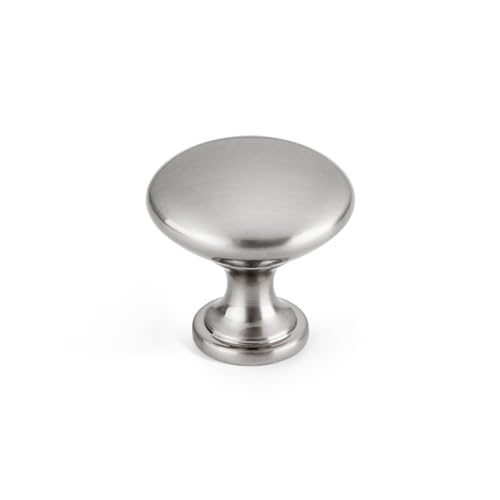Drawer Knobs Dresser Handles Brushed Satin Nickel Kitchen Cabinet Knobs Modern Cabinet Pulls Single Hole Knobs for Cabinets and Drawers，2 Pack - color: Brushed Satin Nickel, size: 2 Pack (Single Hole Knob)